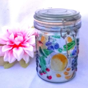 Vtg Jar w/ Fruit